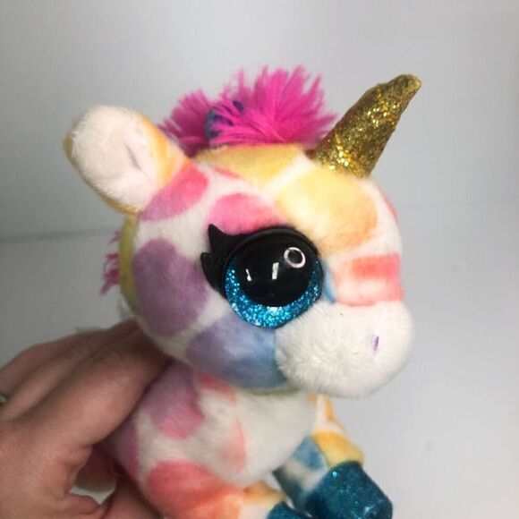 zuru coco surprise rainbow unicorn plush stuffed animal 5 inch blue glitter eyes - Picture 4 of 9